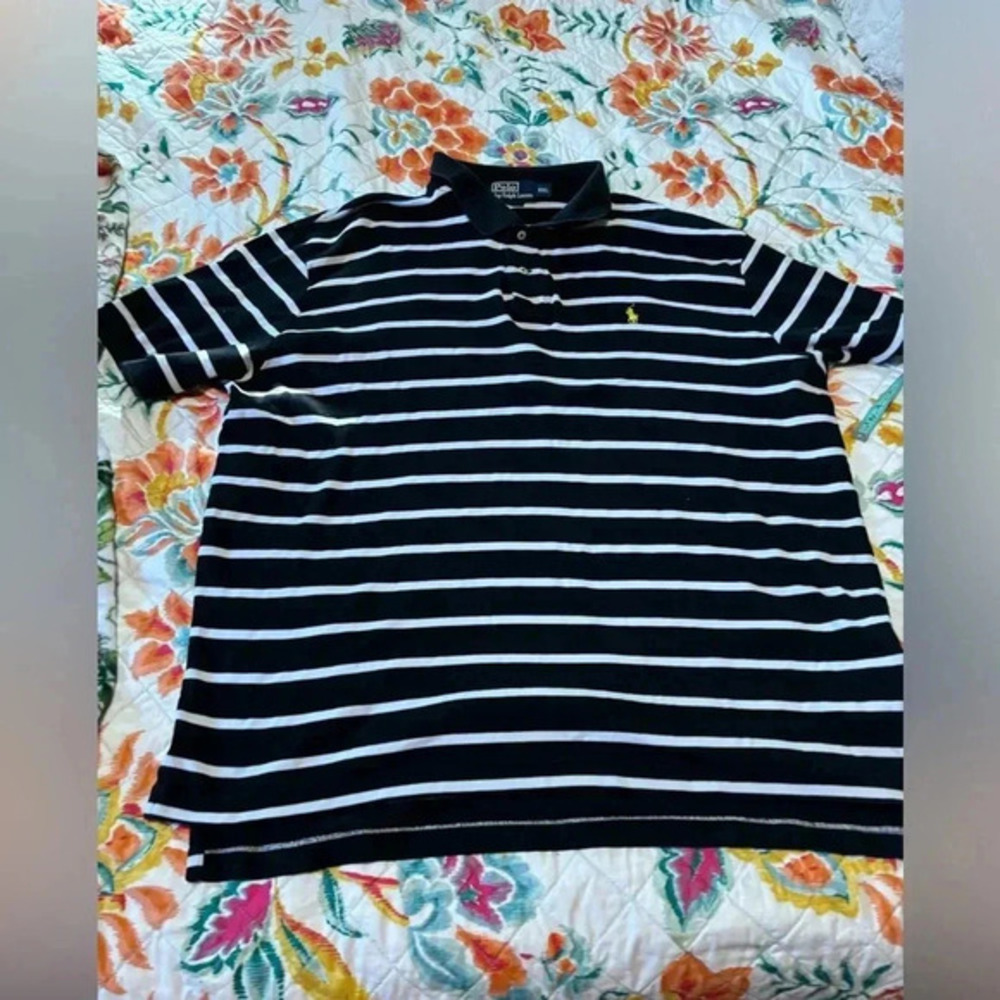 Ralph Lauren black and white polo XXL perfect condition